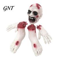 Prank Interactive Accessories 5 Pcs Halloween Body Parts Prop, Realistic Broken Head Hands Feet Set, Scary Window Display Items Blood Severed balta