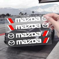 4 vnt. PVC automobilio durų rankenėlės emblemos apsaugos lipdukas Valytuvo lipdukas Mazda 3 5 6 323 626 CX-3 CX-4 CX-5 CX-7 CX-9 Axela 6 RX8 7 MX3 black