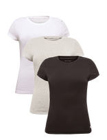 Tommy Hilfiger - 3-Pack Cotton Tee - Marškinėliai trumpomis rankovėmis - Juoda