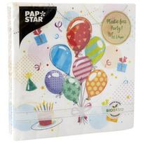Popierinės servetėlės Papstar Fete, 33 cm x 33 cm, įvairių spalvų, 20 vnt.