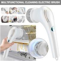 Elektrinis indų plovimo šepetys Belaidis valymo šepetys Rotorinis šveitiklis vonios kambariui Virtuvei 1 pcs white