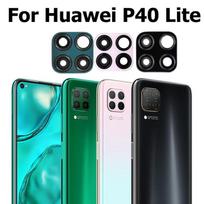 Huawei P40 Lite galinės kameros stiklas su lipnia juostele Kameros dangtelio atsarginės dalys P40 Lite Black 1PCS blue
