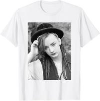 Boy George Culture Club Dainininko Portretas 1982 Marškinėliai S gray