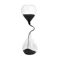 Glass Craft Hourglass Curve Design Sand Timer Super Beautiful Sand Watch  Home Decor Hourglass black
