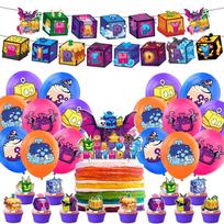 30 vnt. „Blox Fruits“ teminių vakarėlių reikmenys, įskaitant reklamjuosčių „Cupcake Toppers“ balionus blue