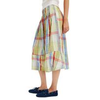 Moteriškos vasarinės boho languotos culottes kelnės Laisvos plačių kojų palazzo kelnės Laisvos trumpintos gingham capri kelnės su kišenėmis L