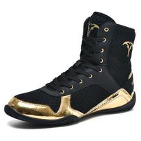 Boxing shoes men's professional national team professional non-slip Sanda shoes high-top fighting training shoes wrestling 39