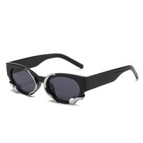 Luxury Brand Designer Snake Cat Eye Sunglasses Women Men Fashion Vintage Travel Small Frame ins Sun Glasses For Female UV400 as the picture