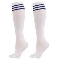 Unisex kompresinės kojinės Futbolo kojinės Neslystančios Ilgos iki kelių kojinės Kojinės Dryžuotos futbolo kojinės Bėgimo sportinės kojinės white
