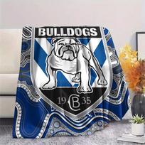 Canterbury Bulldogs Print Flannel Blanket, High quality Comfortable for All Seasons, Home Decor, Warmth and Comfort, Perfect for Christmas Gifts 80cm x 120cm