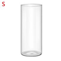 Light  Vase Ins Style Cylinder Vase Transparent Flower Vase Living Room Decoration Vase Household Hydroponic Plants Cup