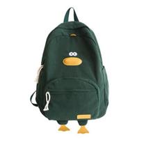 Yousheng Duck Shape Corduroy Backpack Spacious Interior Wallets Cell Phones Laptop Bag Multipurpose Travel Bag