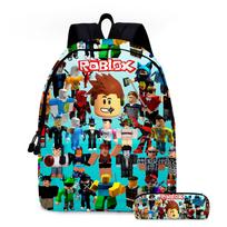 Minecraft Backpack Anime Game Roblox 2-Piece Set Student Bookbag for Boys Girls School Gift