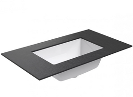 Praustuvas su stalviršiu Kame Universal, WP/8-3/H17-P3, 80 cm, Juoda lava HPL