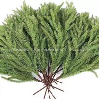 Dirbtinės pušies adatos Kalėdų eglutei ir viešbučio dekoravimui 5 Heads 10 Branches black
