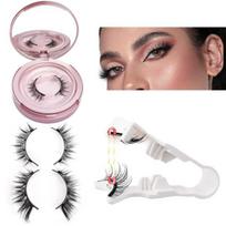 Lashie - Magnetinės blakstienos, kelių porų rinkinys su pincetu GY-C03 - Set of 2 Pairs - With Tweezers gray