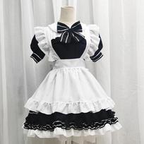 Maid outfit black and white little devil soft girl uniform little chef cosplay cos costume S black