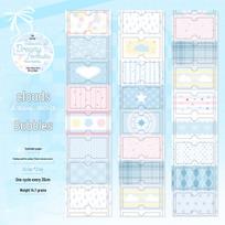 Yu Xian Tag Die-cut Tape - Dream Recipe Series: 6 Unique Styles for Fresh Handbook Decoration & Collage. white