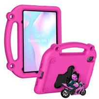 Apple iPad Mini 6/7 (8.3-Inch) Kids' Tablet Case with Cartoon Motorcycle Stand iPad mini 7 8.3 inch (2024) rožinė raudona spalva
