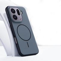 For OPPO Find X9 X9 Pro Phone Case for Magnets Magnetic Double Color Matte PC +TPU Skin Feel with Metal Button Back Cover OPPO Find X9 mėlyna