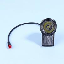 1Pcs 6V-60V Electric Bicycle Led Lighting Headlight Black Abs Waterproof Sm Connection Port Night Riding Bicycle Headlight gray