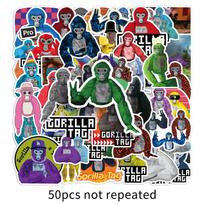 50PCS Gorilla Tag Cartoon Stickers for Computer and Phone Cases black