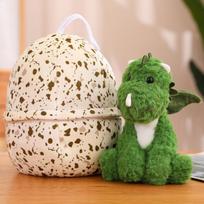 Dinosaur and egg Turn Into Dino Plush Toys Stuffed Cartoon Animal Dragon Pterosaur Doll Pillow Kid Sleeping Cushion Gift 25cm white