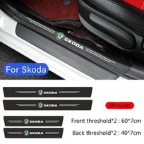 Automobilio galinės bagažinės apsauga, slenksčių apsaugos nuo įbrėžimų lipdukai, skirti Skoda Yeti Kodiaq Karop Kamiq Rapid Fabia Octavia A7 Scala Superb gray
