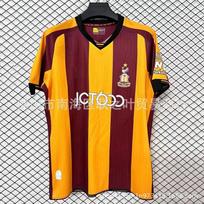 Bradford City 26-27 Namų trumpomis rankovėmis futbolo marškinėliai Vyrams Suaugusiems Futbolo apranga Ruduo Žiema Small