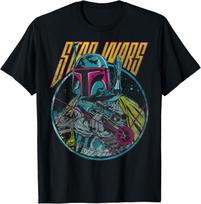 Star Wars Boba Fett Neon Blaster Vintage Disney+ T-Shirt X-Large juoda