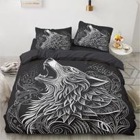 Skeleton Baroque Duvet Cover Set, Skull Gothic Bedding for Adults, Halloween Vintage Quilt Cover 140x200cm 240x220 Queen Bed Set 140x200 (50x75cm x1 gray