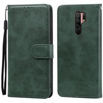 Odinis dėklas Xiaomi Redmi 9 dėklui, atverčiamas piniginė ant Xiaomi Redmi 9 Redmi9 telefono dėklų piniginės, minkštas silikoninis dangtelis Fundas Redmi 9 žalia