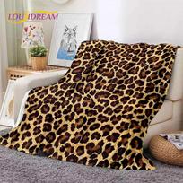 3D Spalvotas Zebras Dryžuotas Leopardas Tigras Minkštas Flanelinis Antklodė Lovai Miegamajam Sofai Piknikui, Mėtomas Antklodė Uždangai Lauko Poilsiui Dovanų 75x90cm brown