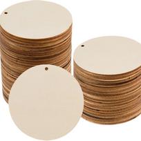 7.5cm Wooden Christmas Tags with Holes white