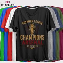 Arsenal T Shirt Champions 2026 TShirt Premier League Winners Football Shirt S black