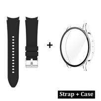 Original Silicone Case+Strap for Samsung Galaxy Watch 7/6/5/4 40mm 45mm 44mm Band for Galaxy 4/6 Classic Protective Cover for Watch 7 44mm