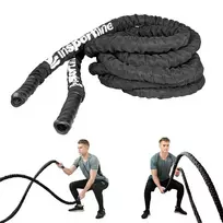 Jėgos-kovos virvė su nailonine apsauga inSPORTline Waverope 15m 50mm 21,8kg