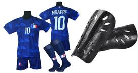 MBAPPE France children's football kit + socks + shin guards - size 122