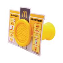 McDonald's Laimingas valgis Žaiskime McDonalds'o Drive Thru Megafoną ONE SIZE įvairiaspalvis