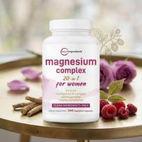 Micro Ingredients Magnio kompleksas 20-in-1 moterims – 240 vegetariškų kapsulių 1pack