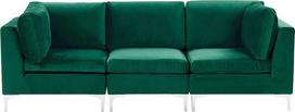 Beliani Trivietė modulinė sofa EVJA, žalias veliūras