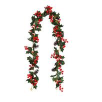 175 Cm Length Garlands Artificial Holly Garland Christmas Trailing Plants No. 76