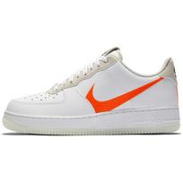 Nike Air Force 1 Low '07 LV8 Orange Swoosh Sneakers CD0888-100 44.5 white