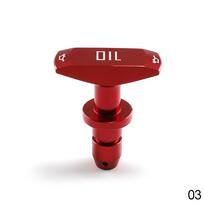 Car Oil Dipstick Pull Handle Engine Oil Pullhandle Aluminum Billet Brand New Universal Automobile Replacement raudona