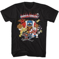 Ghosts N Goblins Video Arcade Game Goblins Black Adult T-Shirt Tee XL