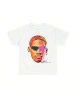 Rodman Inspired Vintage Graphic Tee  90s Basketball Streetwear Y2K Aesthetic Cotton TShirt S beige