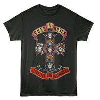 Guns N Roses Appetite For Destruction Albumo Viršelis Vyriški Marškinėliai Roko Prekės Unisex Marškinėliai XXXL gray