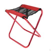 Folding Stool Seat Outdoor Camping Fishing Picnic garden and beach Hunting raudona