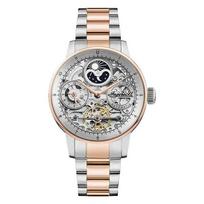 [Ingersoll] Jazz Automatic Skeleton Dual Time I07706 Men's Metal Watch white