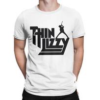 Thin Lizzy Roko Grupės Logotipo Drabužiai Vyrams Moterims Marškinėliai Grynos Medvilnės T-shirt Grafinis Spausdinimas Marškinėliai Drabužiai - Vyriški Vasariniai Medvilniniai ... S įvairiaspalvis
